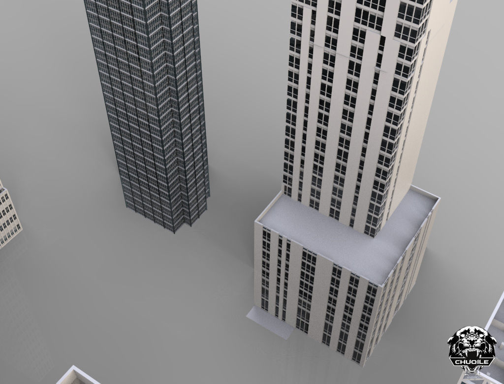 City Kitbash Collection Cityscape Low-poly 3D model_6