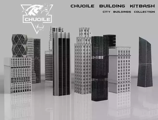 City Kitbash Collection Cityscape