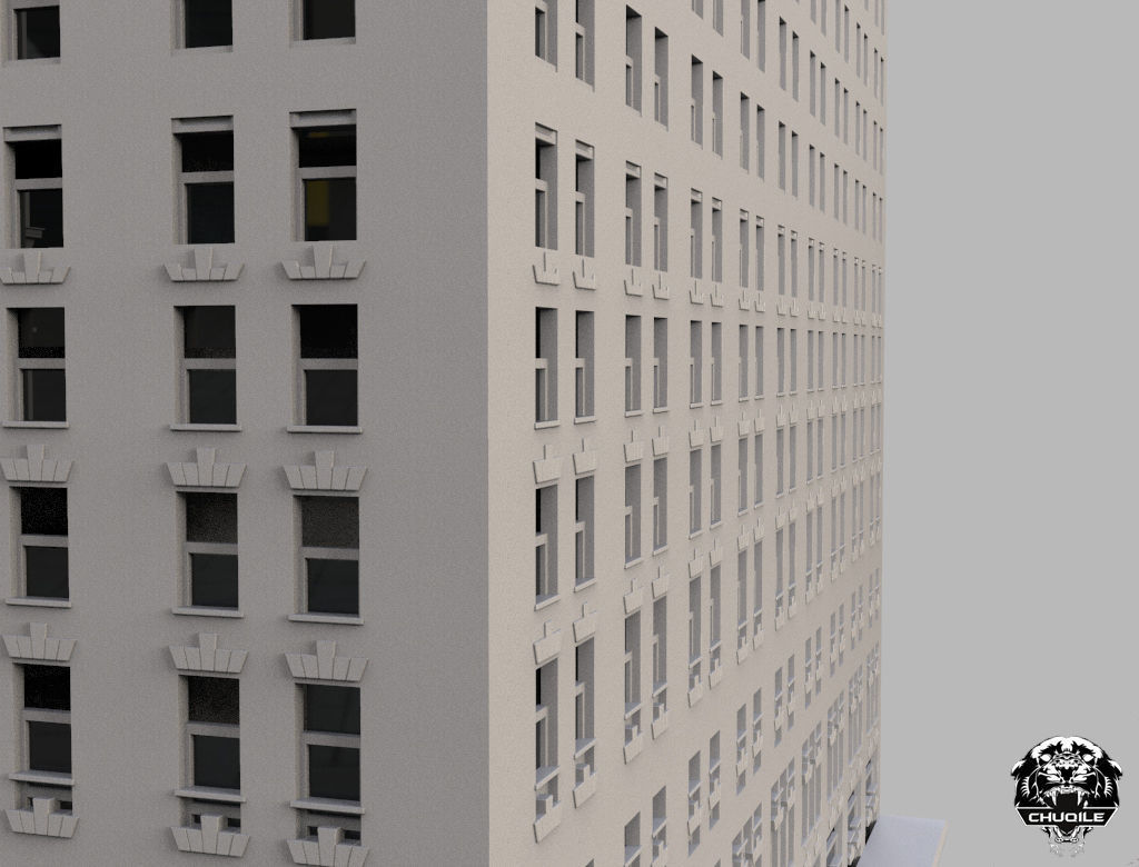 City Kitbash Collection Cityscape Low-poly 3D model_8