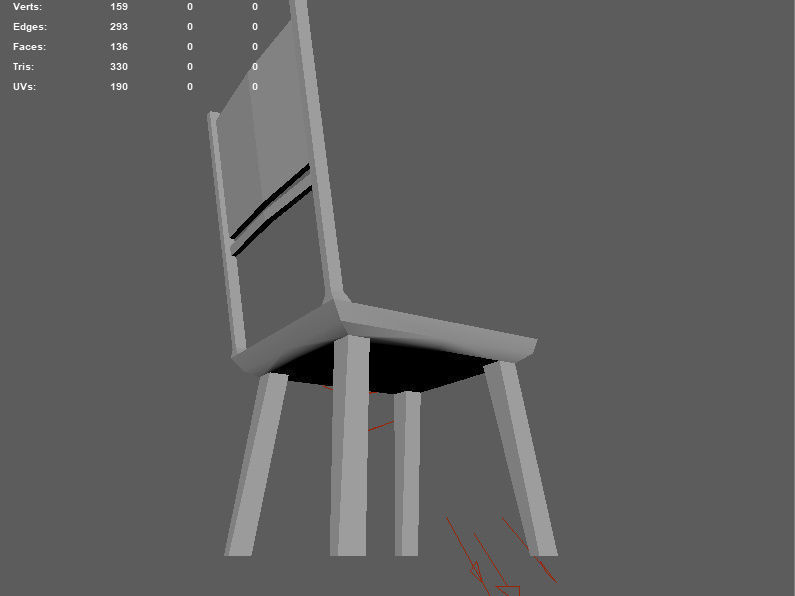 Low Poly Chair with different measurements Low-poly 3D model_1