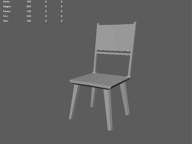 Low Poly Chair with different measurements Low-poly 3D model