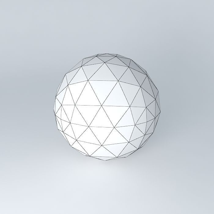 Geodesic dome Free 3D model_4