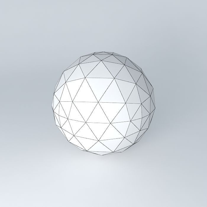 Geodesic dome Free 3D model_3