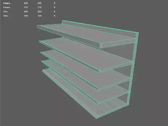 Low Poly Store Shelves 