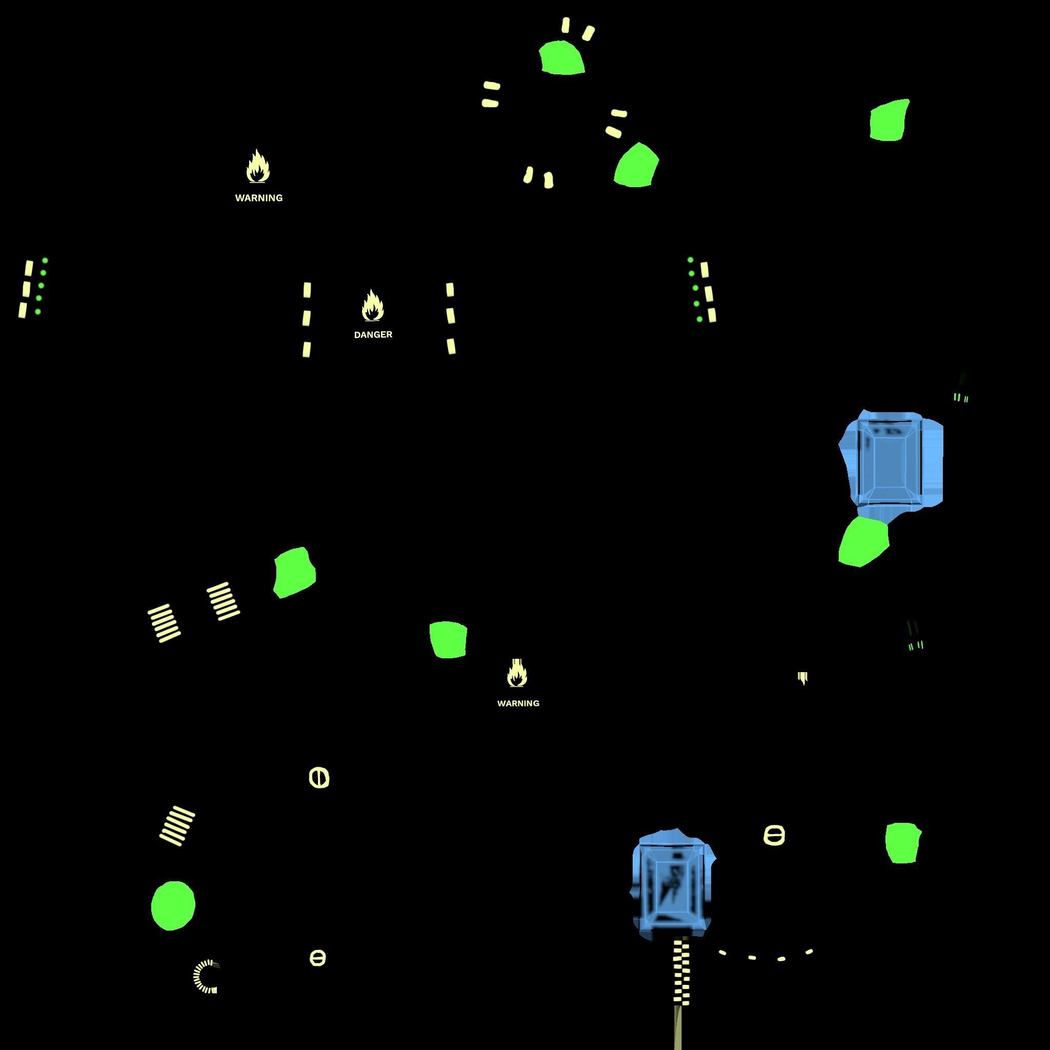 Sci-Fi Flamethrower Tower Low-poly 3D model_16