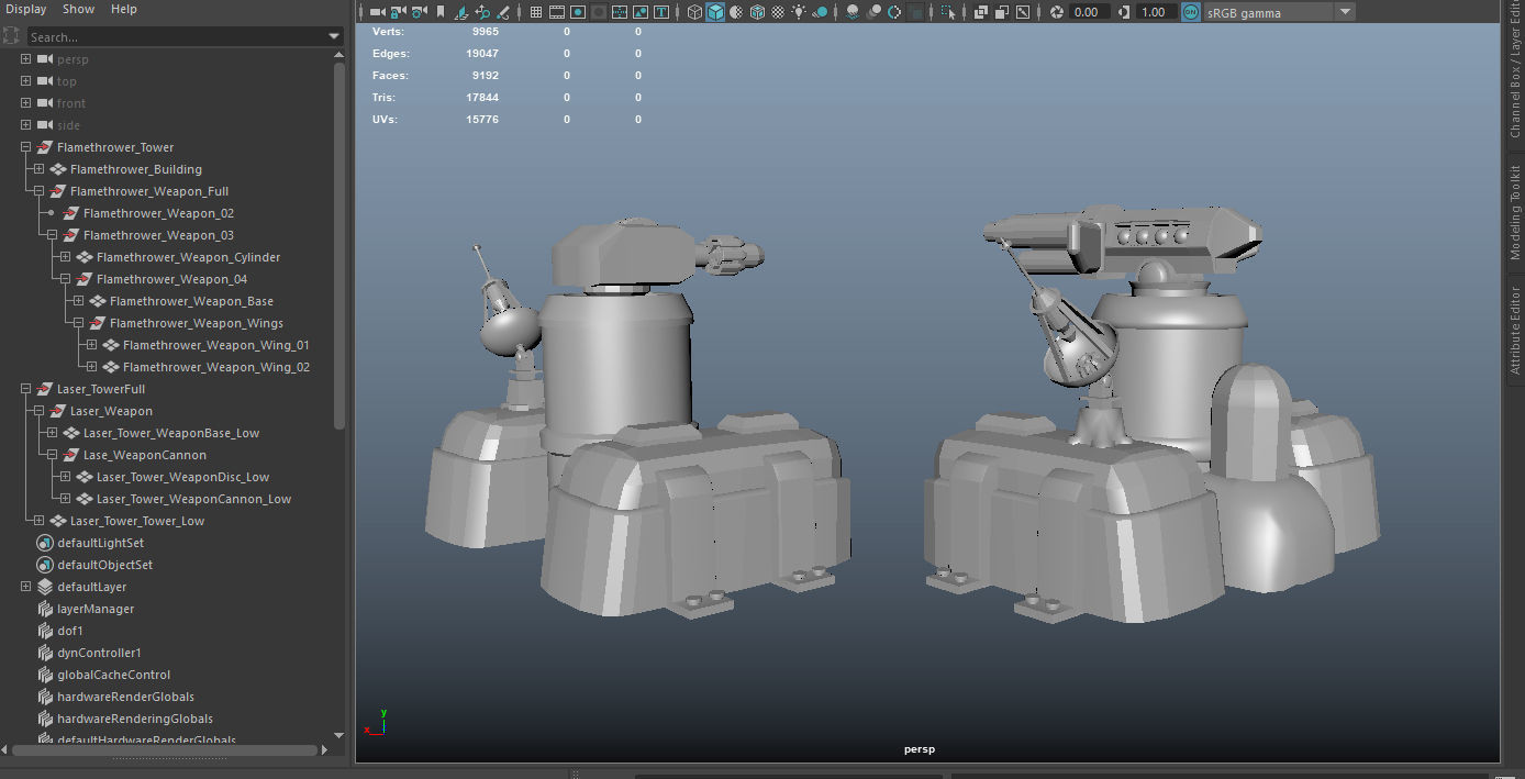Sci-Fi Towers Pack Low-poly 3D model_26