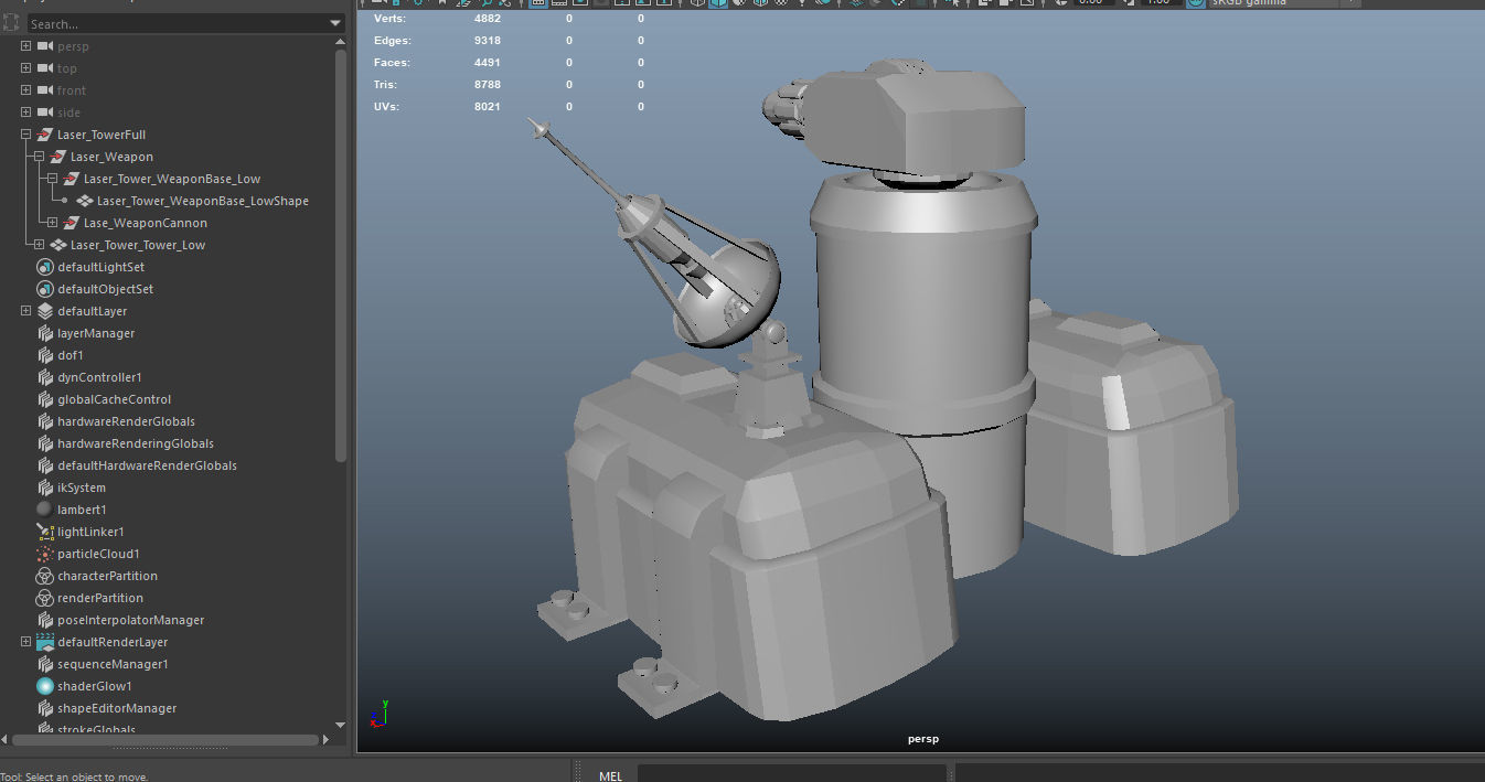 Sci-Fi Towers Pack Low-poly 3D model_33