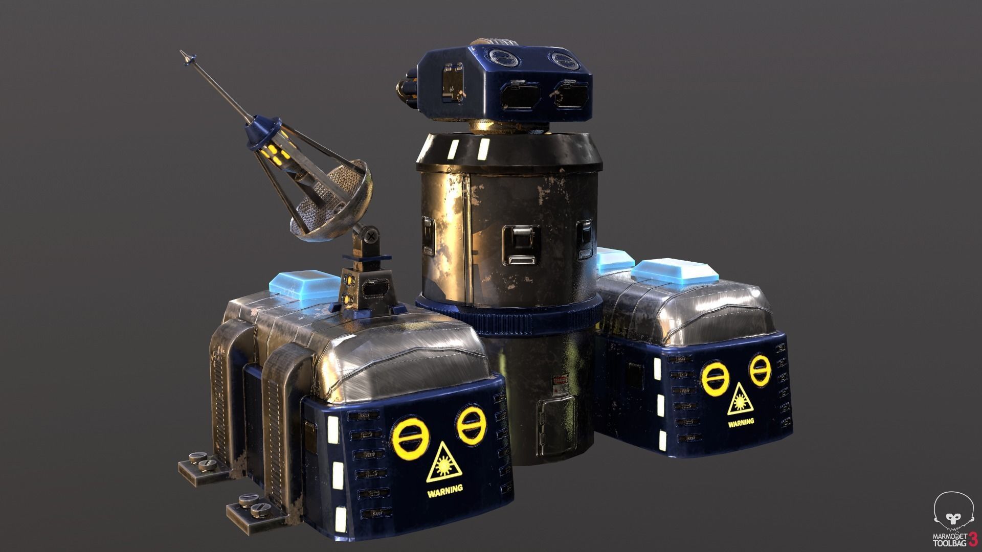 Sci-Fi Towers Pack Low-poly 3D model_7