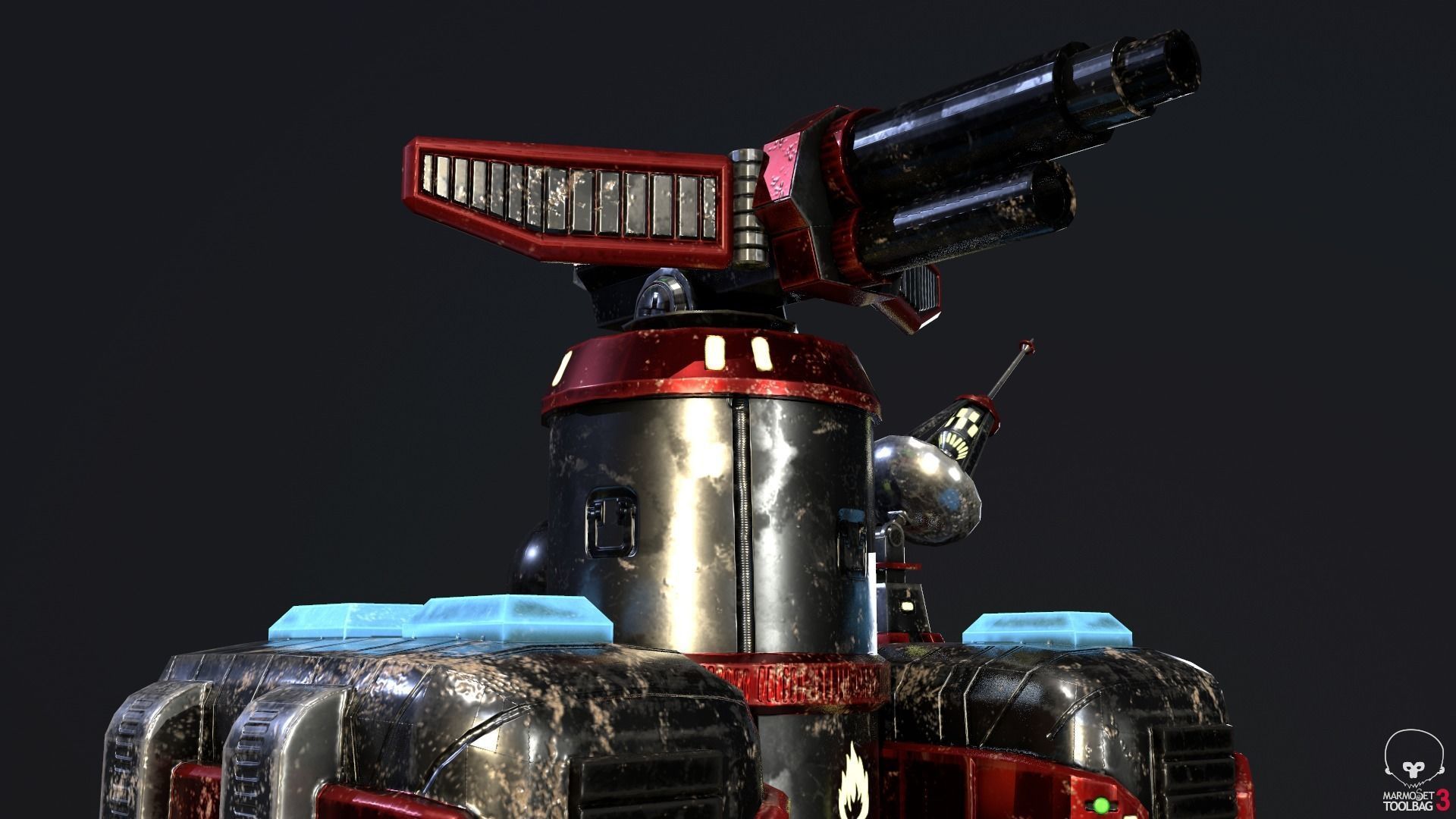 Sci-Fi Towers Pack Low-poly 3D model_44