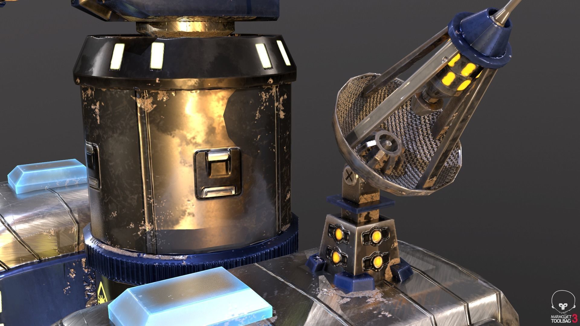 Sci-Fi Towers Pack Low-poly 3D model_16