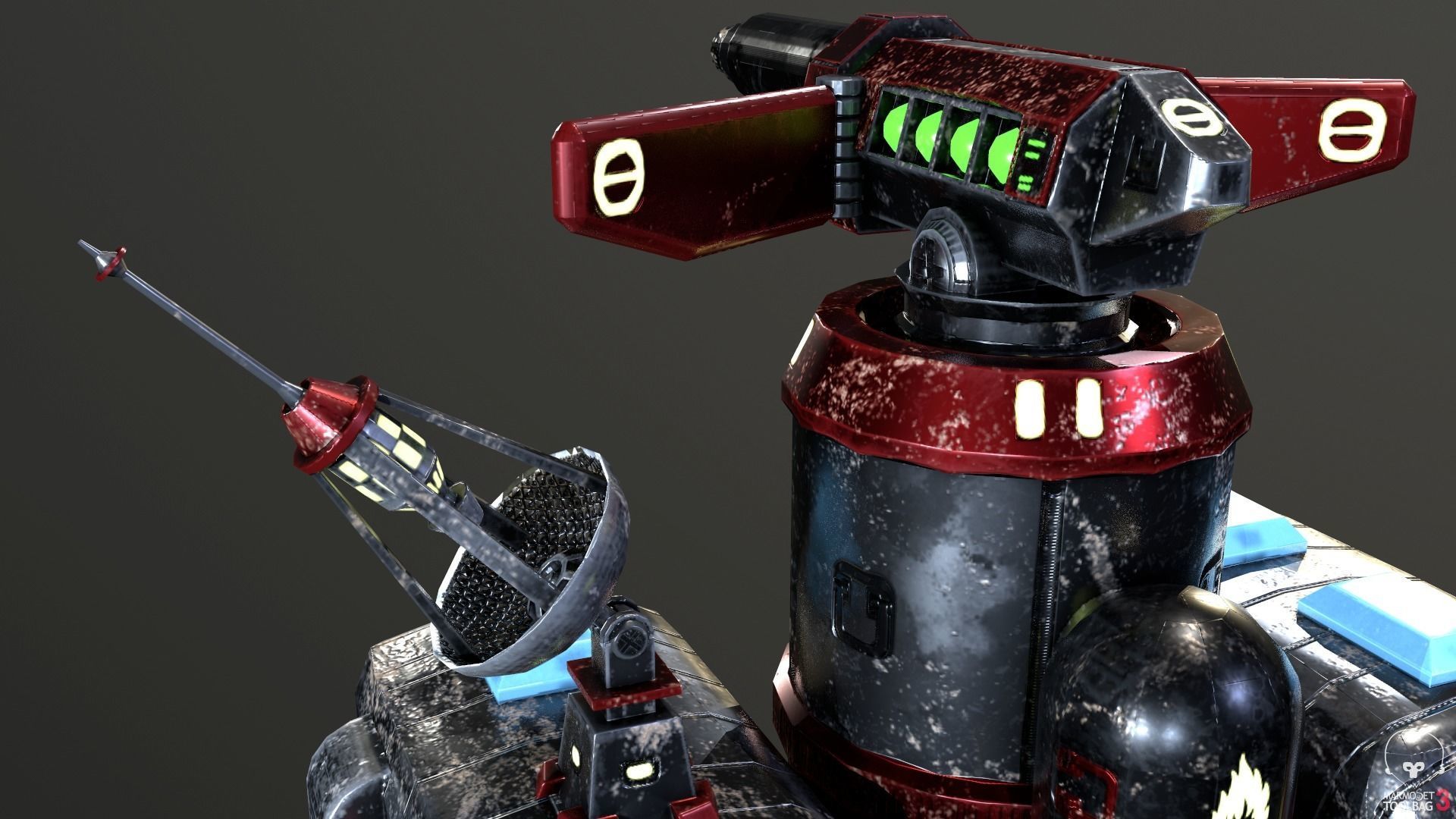 Sci-Fi Towers Pack Low-poly 3D model_47