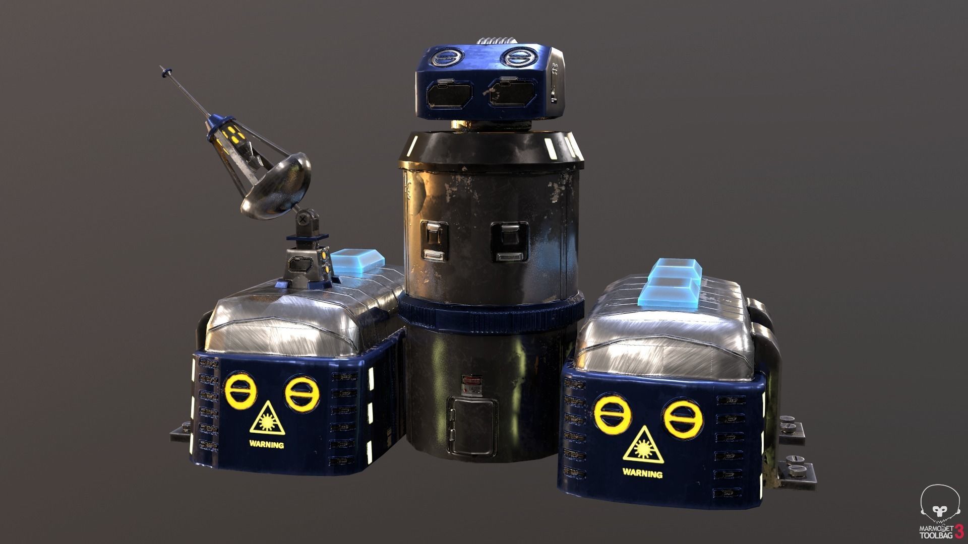 Sci-Fi Towers Pack Low-poly 3D model_11