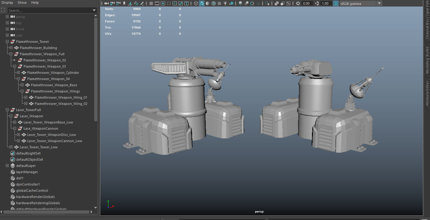 Sci-Fi Towers Pack Low-poly 3D model_25