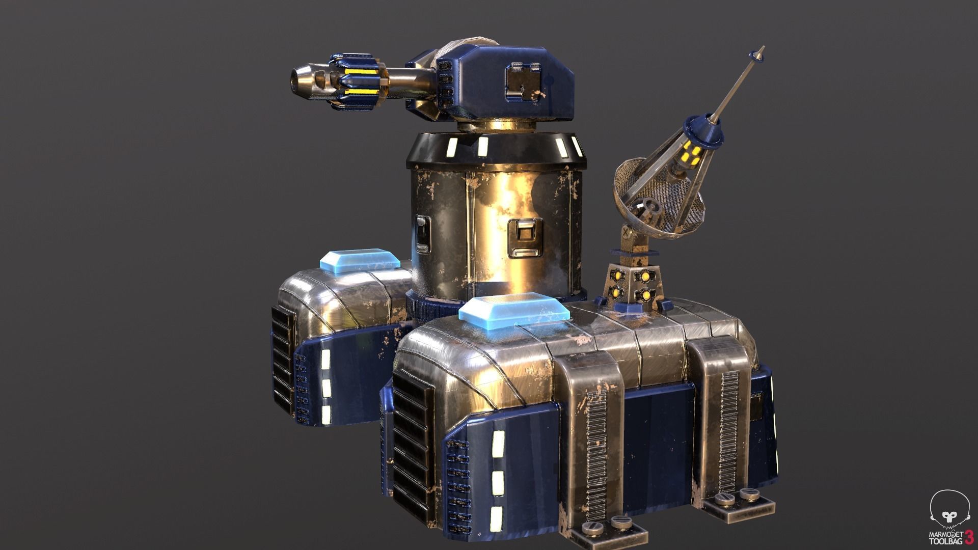 Sci-Fi Towers Pack Low-poly 3D model_12