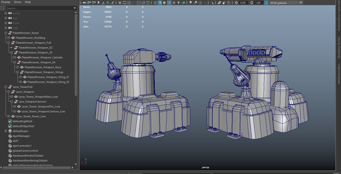 Sci-Fi Towers Pack Low-poly 3D model_28