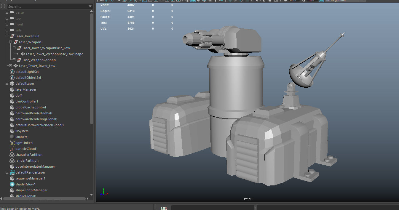 Sci-Fi Towers Pack Low-poly 3D model_29