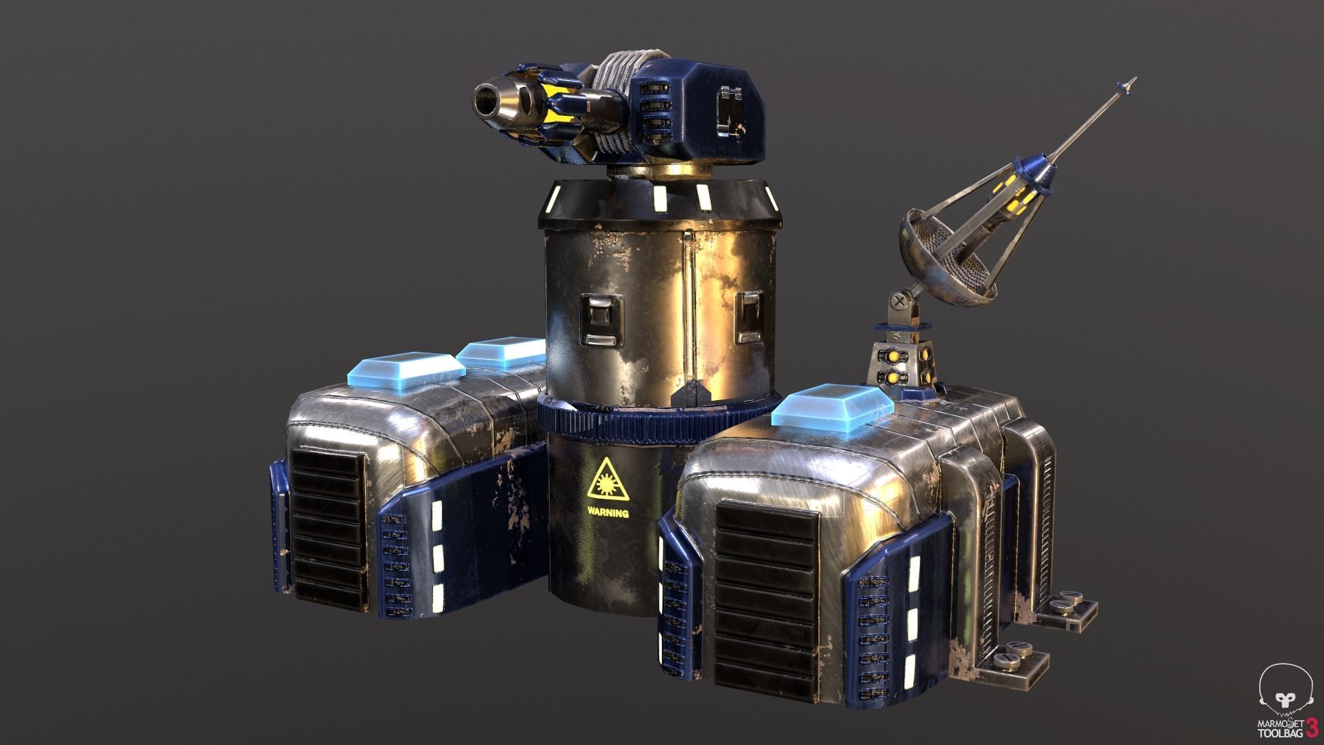 Sci-Fi Towers Pack Low-poly 3D model_8