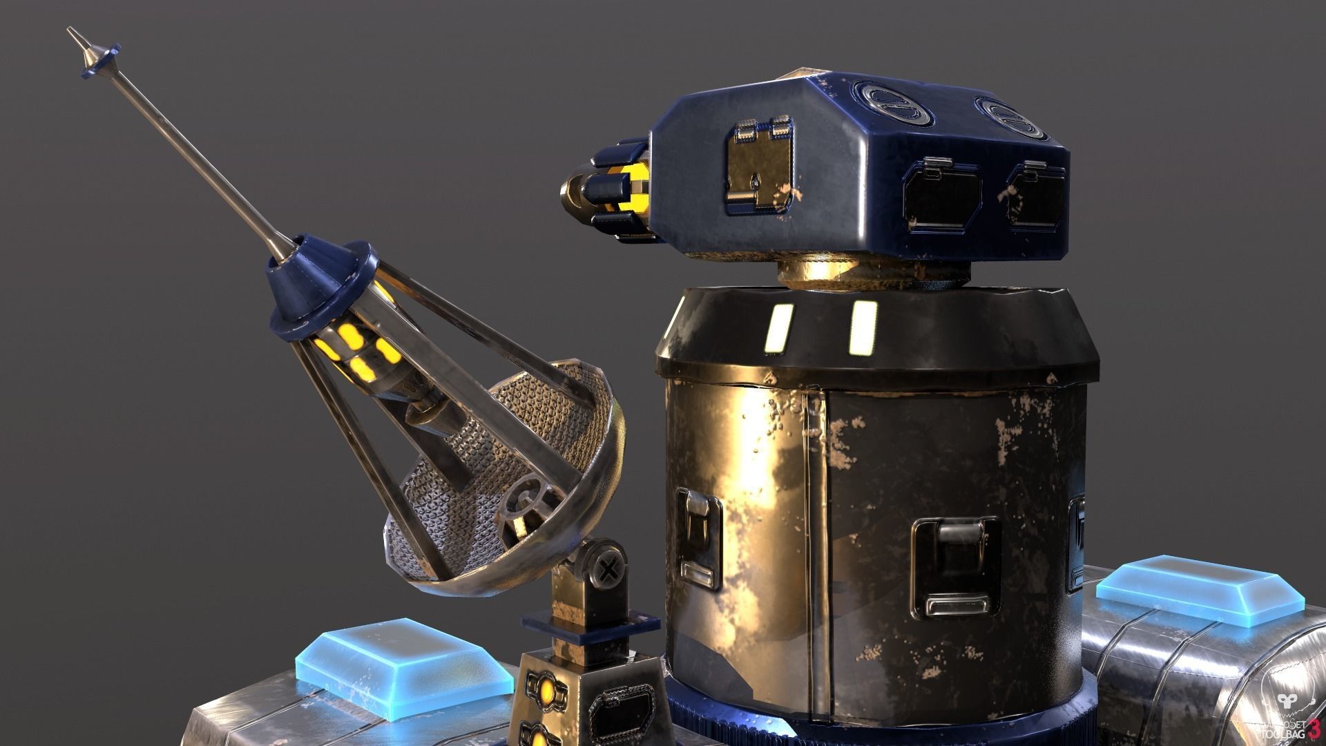 Sci-Fi Towers Pack Low-poly 3D model_19