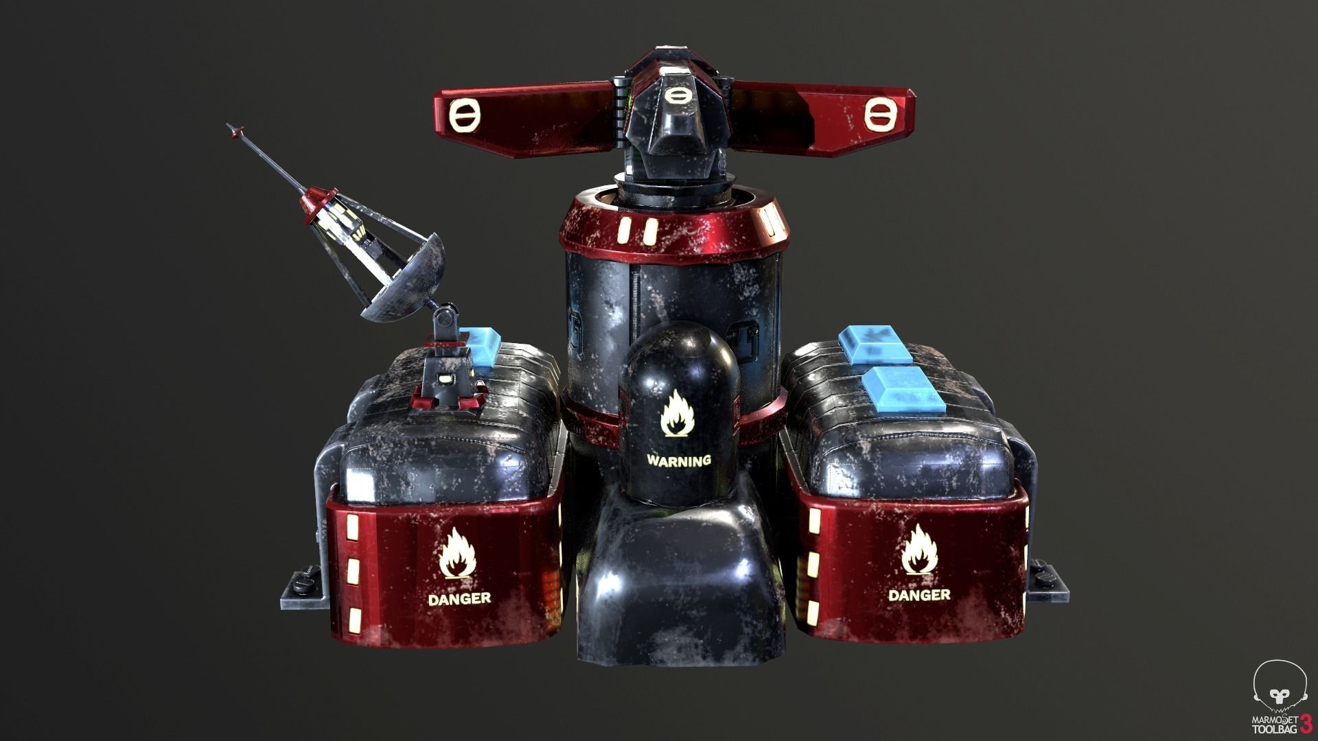 Sci-Fi Towers Pack Low-poly 3D model_42