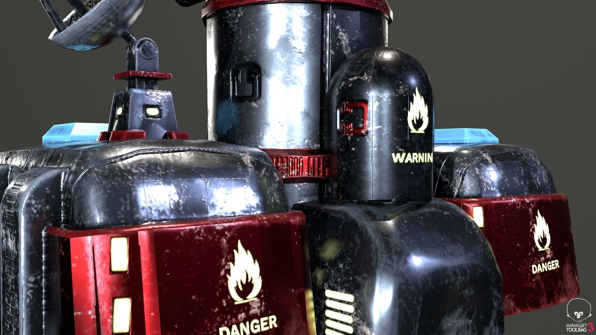 Sci-Fi Towers Pack Low-poly 3D model_49