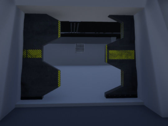 Armored Blast Door   Low Poly Low-poly 3D model_1