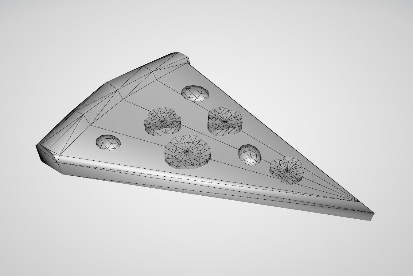 Pizza Slice Low-poly 3D model_1