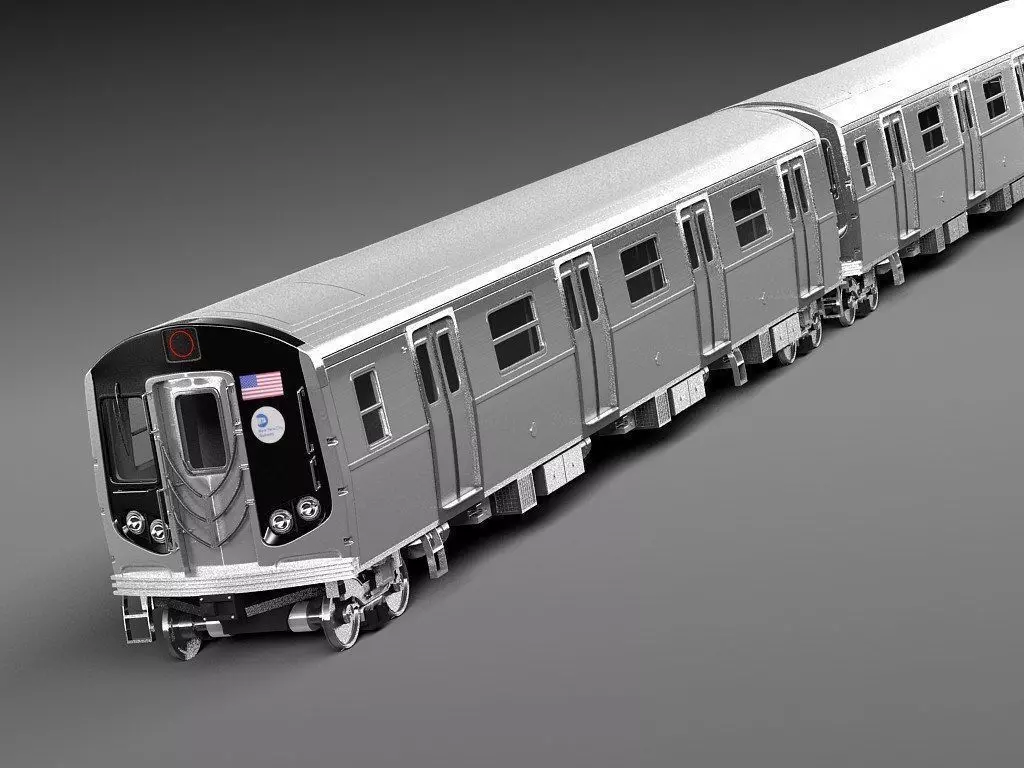 NYC Subway R160 3D model_0