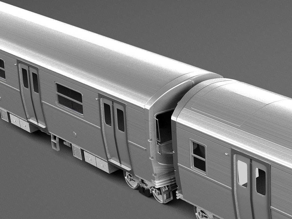 NYC Subway R160 3D model_3