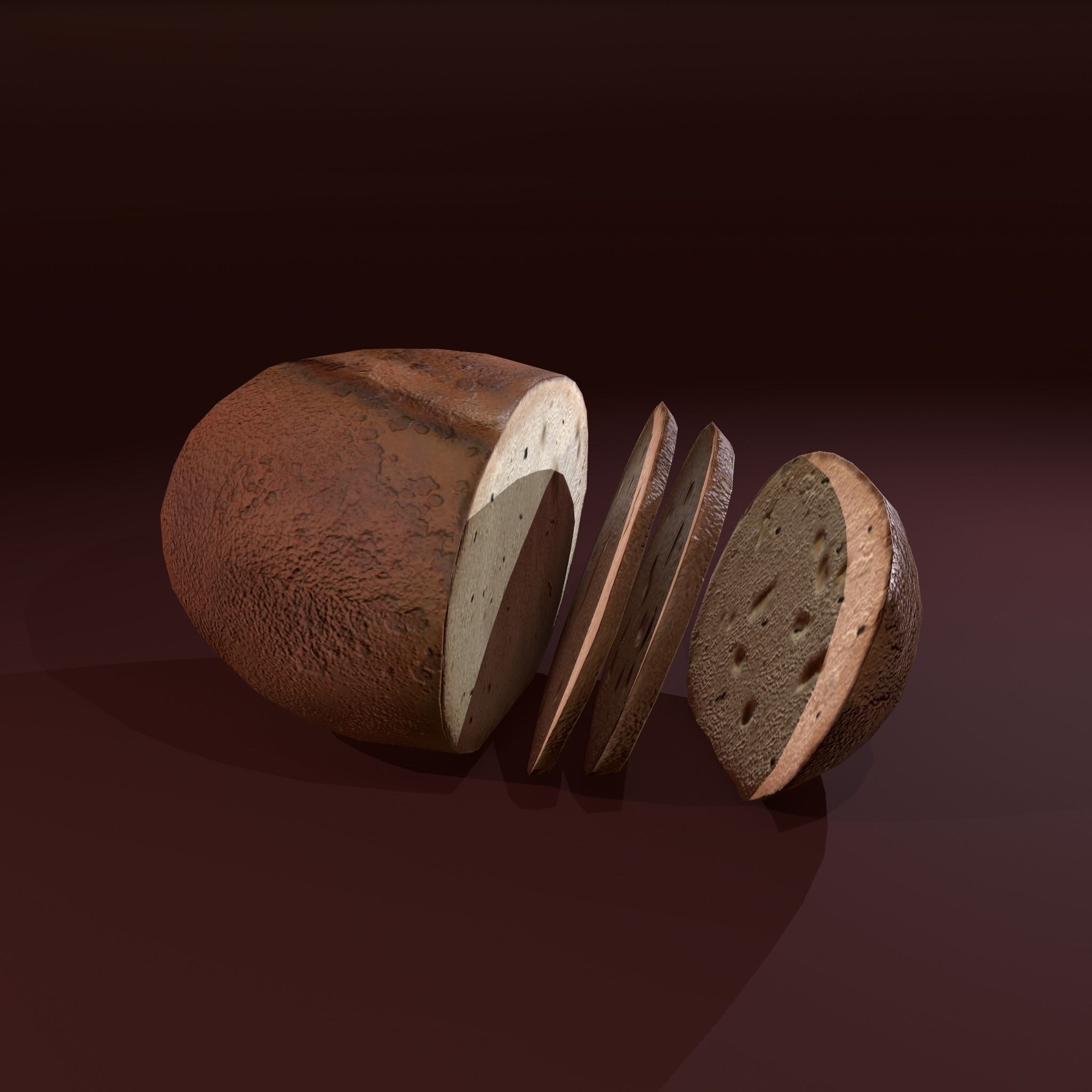Sliced Bread Free low-poly 3D model_15