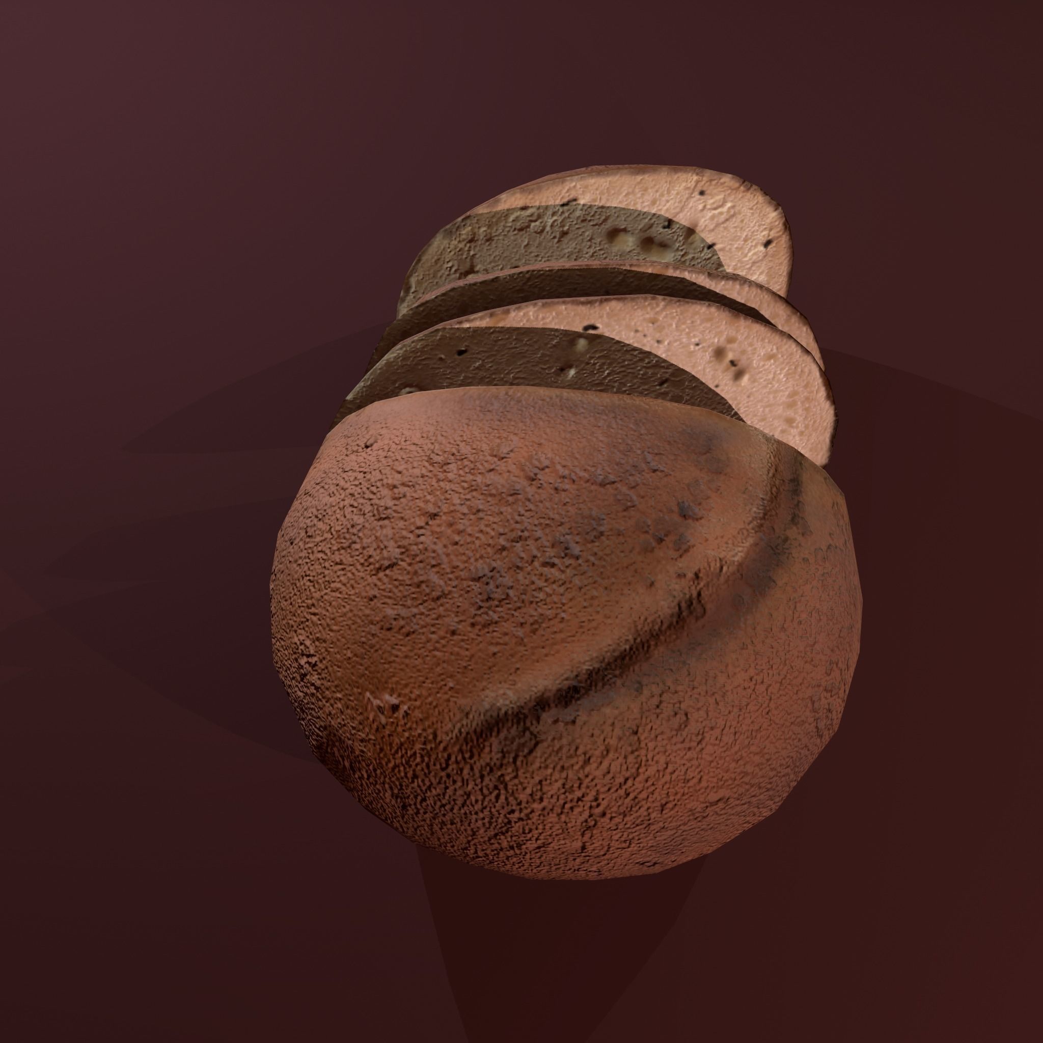 Sliced Bread Free low-poly 3D model_7