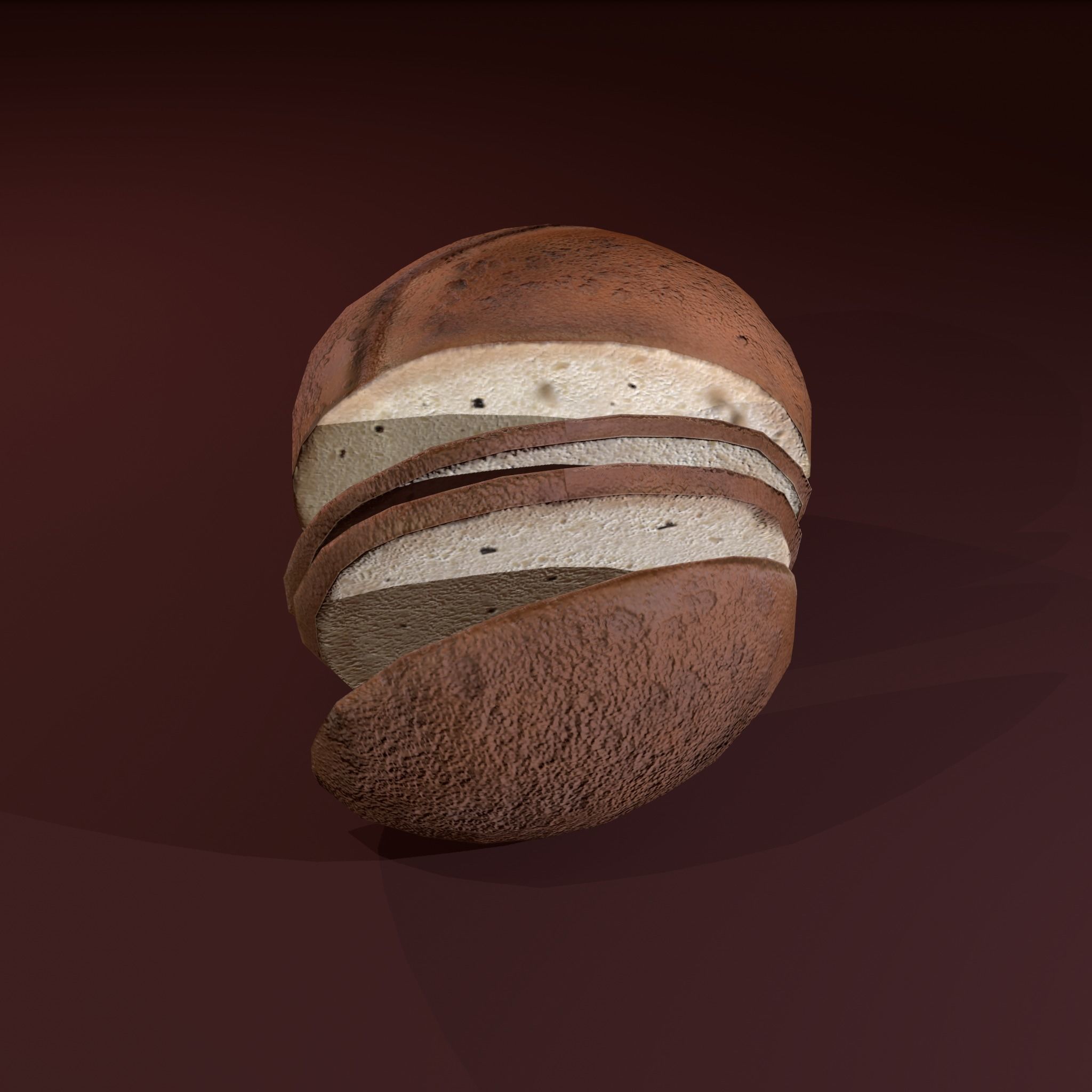 Sliced Bread Free low-poly 3D model_17
