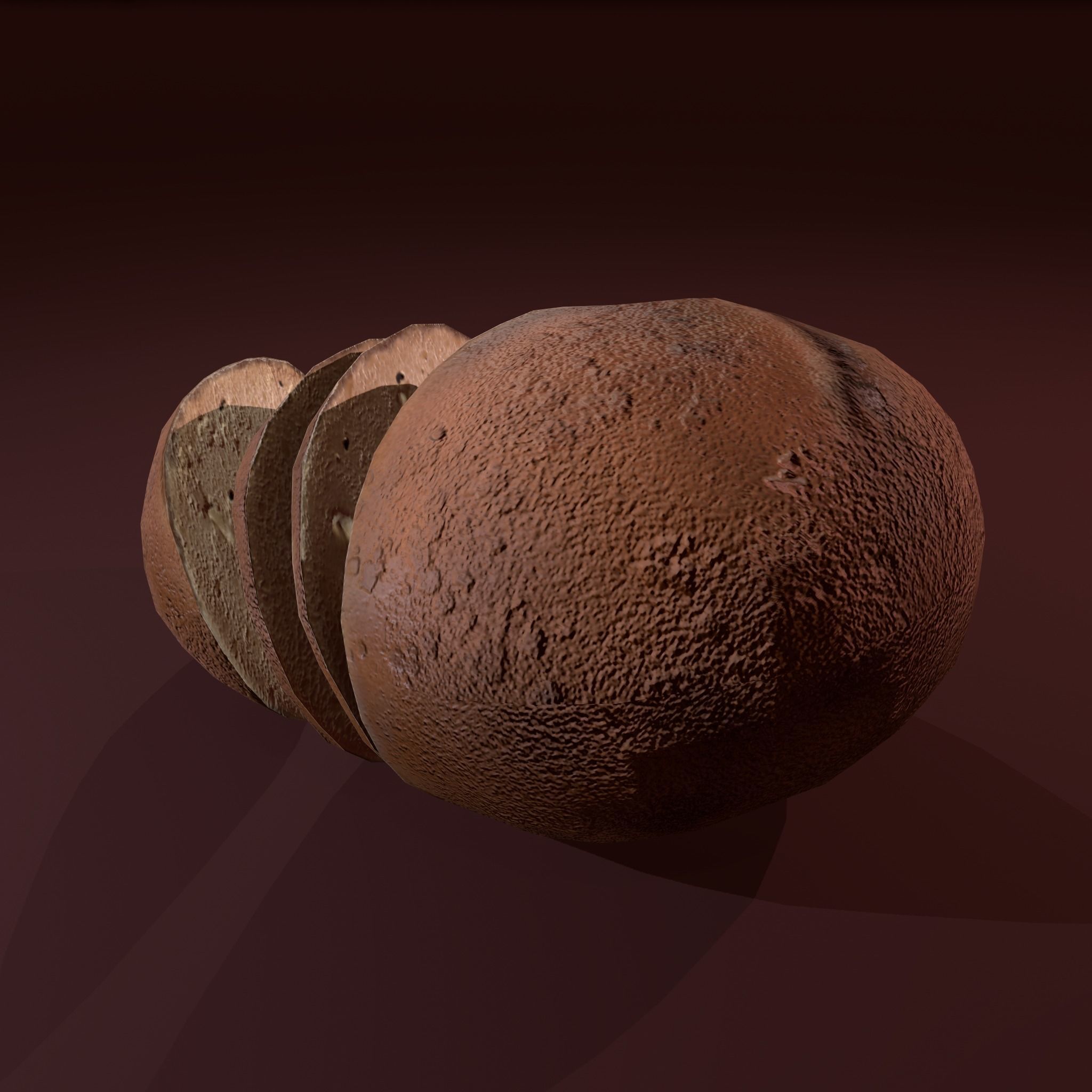 Sliced Bread Free low-poly 3D model_9