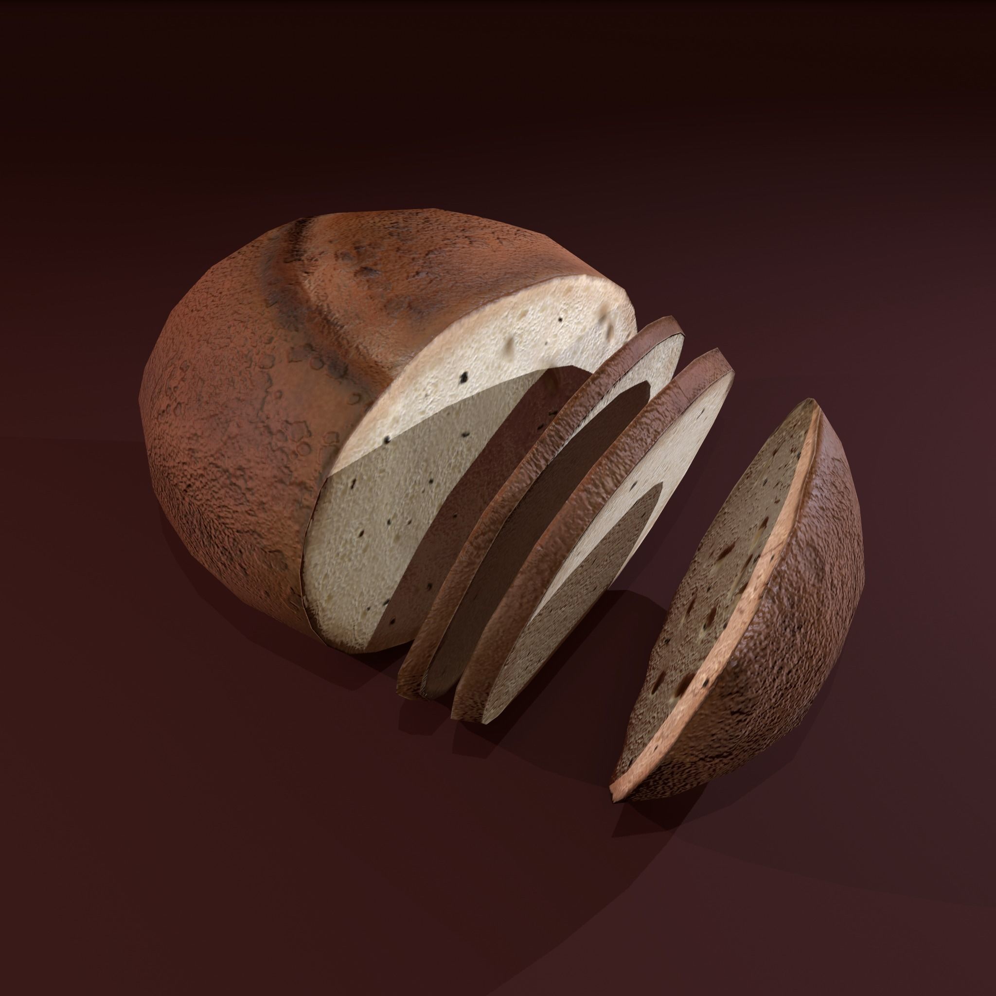 Sliced Bread Free low-poly 3D model_20