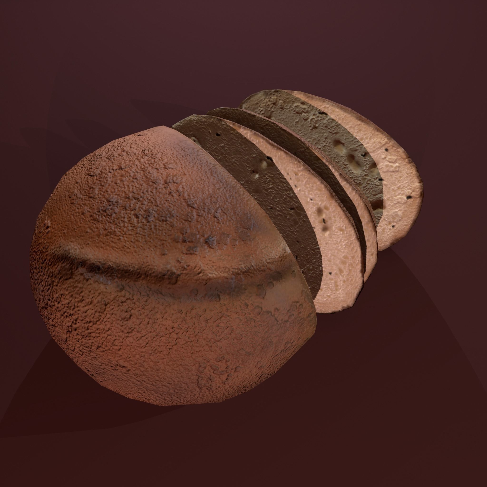 Sliced Bread Free low-poly 3D model_22