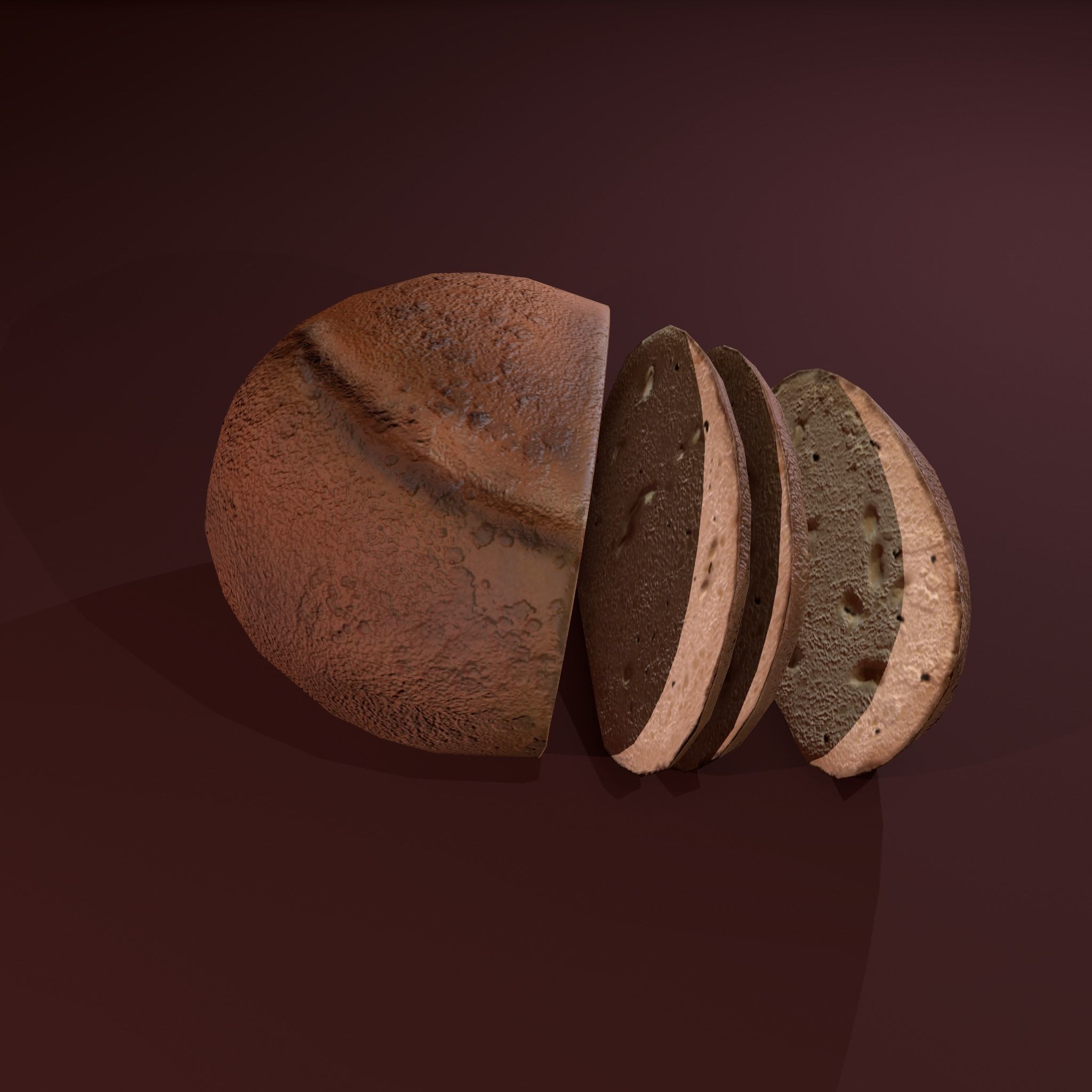 Sliced Bread Free low-poly 3D model_11