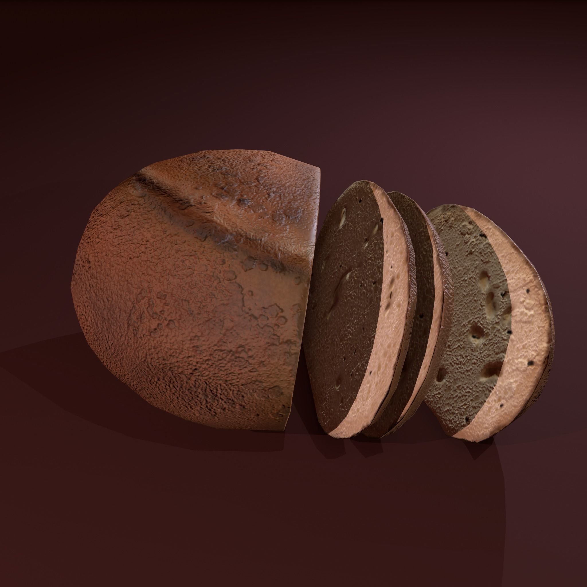Sliced Bread Free low-poly 3D model_18