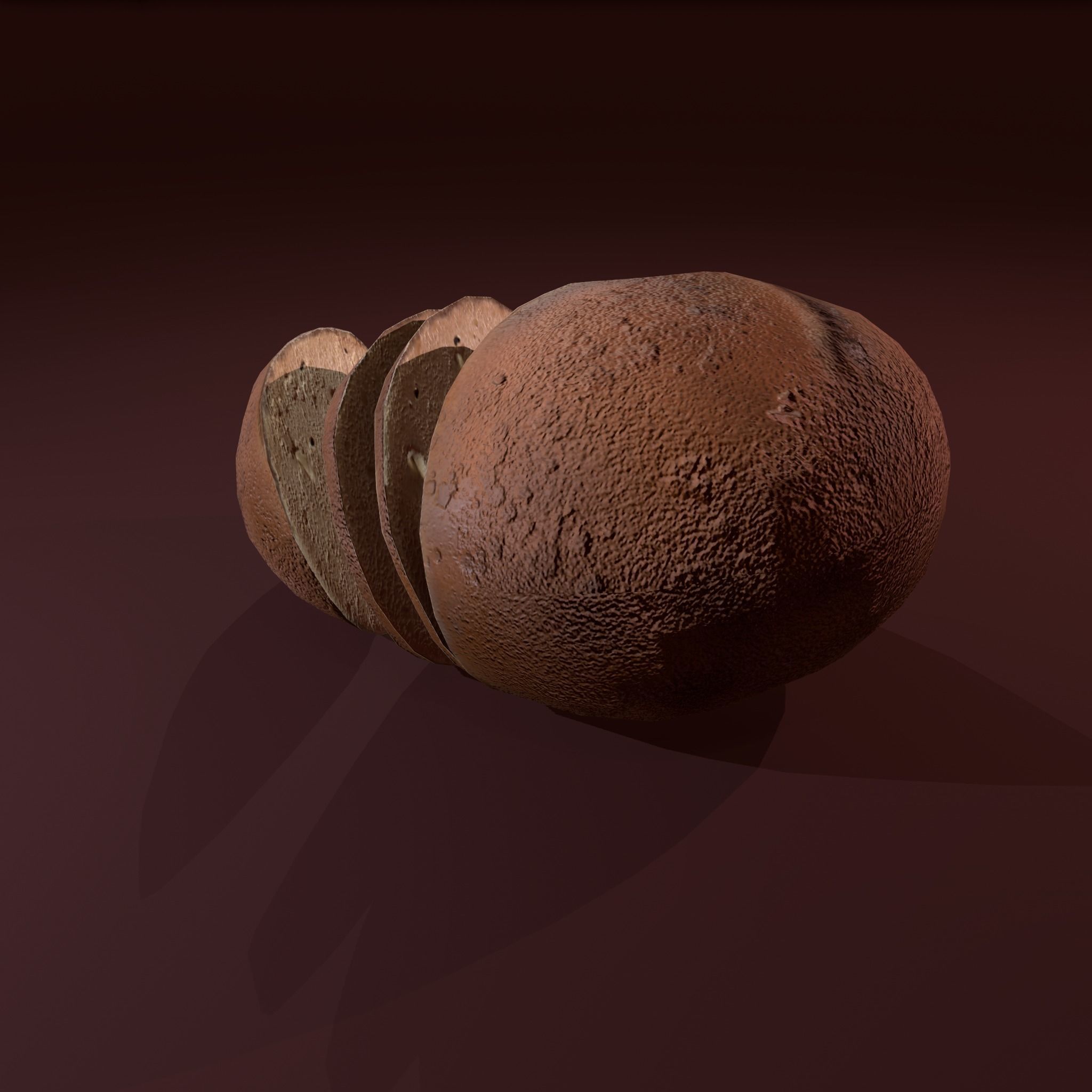 Sliced Bread Free low-poly 3D model_8