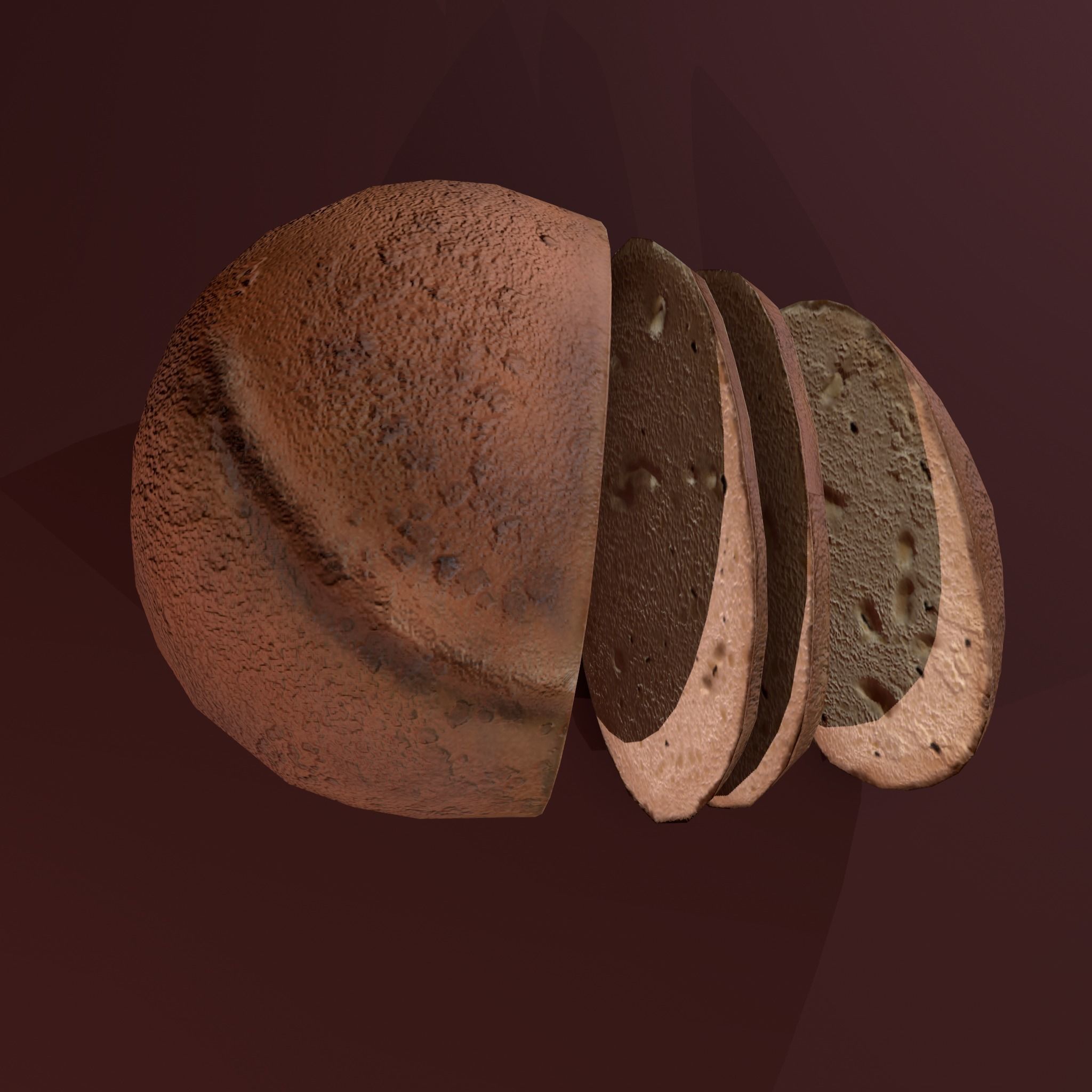 Sliced Bread Free low-poly 3D model_19