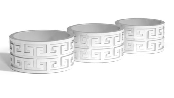 MEANDR ORNAMENT RING PACK ART 009 3D print model  3D print model