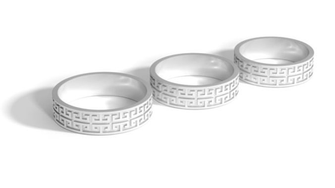 MEANDR ORNAMENT RING PACK ART 010 3D print model  3D print model