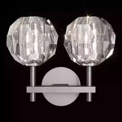 Restoration Hardware BOULE DE CRISTAL DOUBLE SCONCE Black 3D model