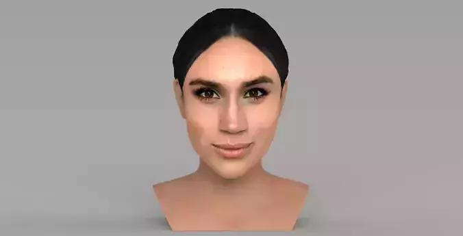 Meghan Markle bust ready for full color 3D printing 3D print model