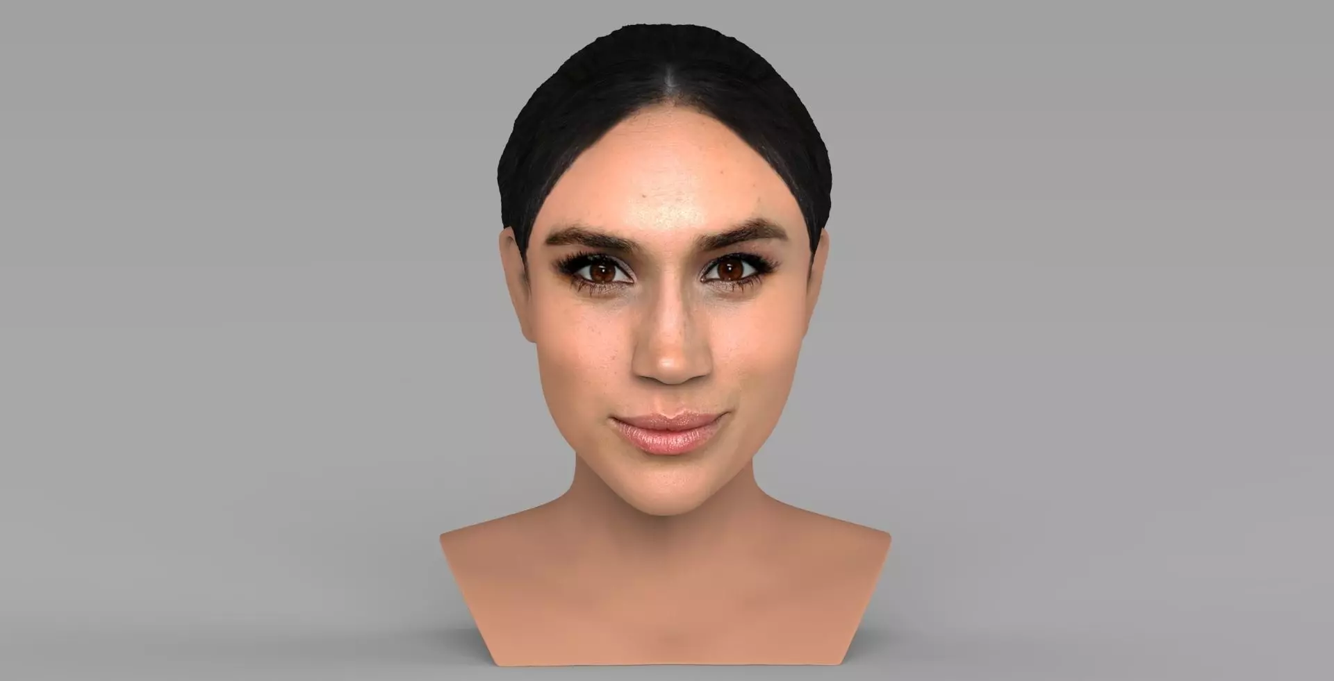 Meghan Markle bust ready for full color 3D printing 3D print model_0