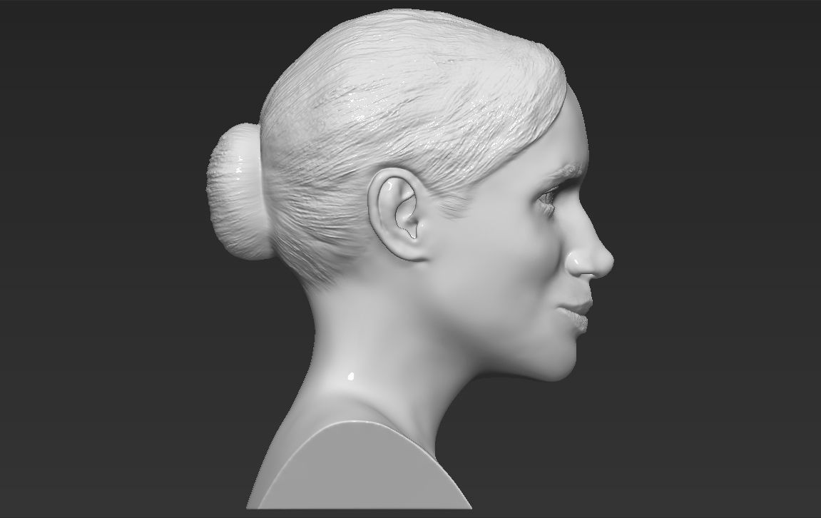 Meghan Markle bust ready for full color 3D printing 3D print model_29