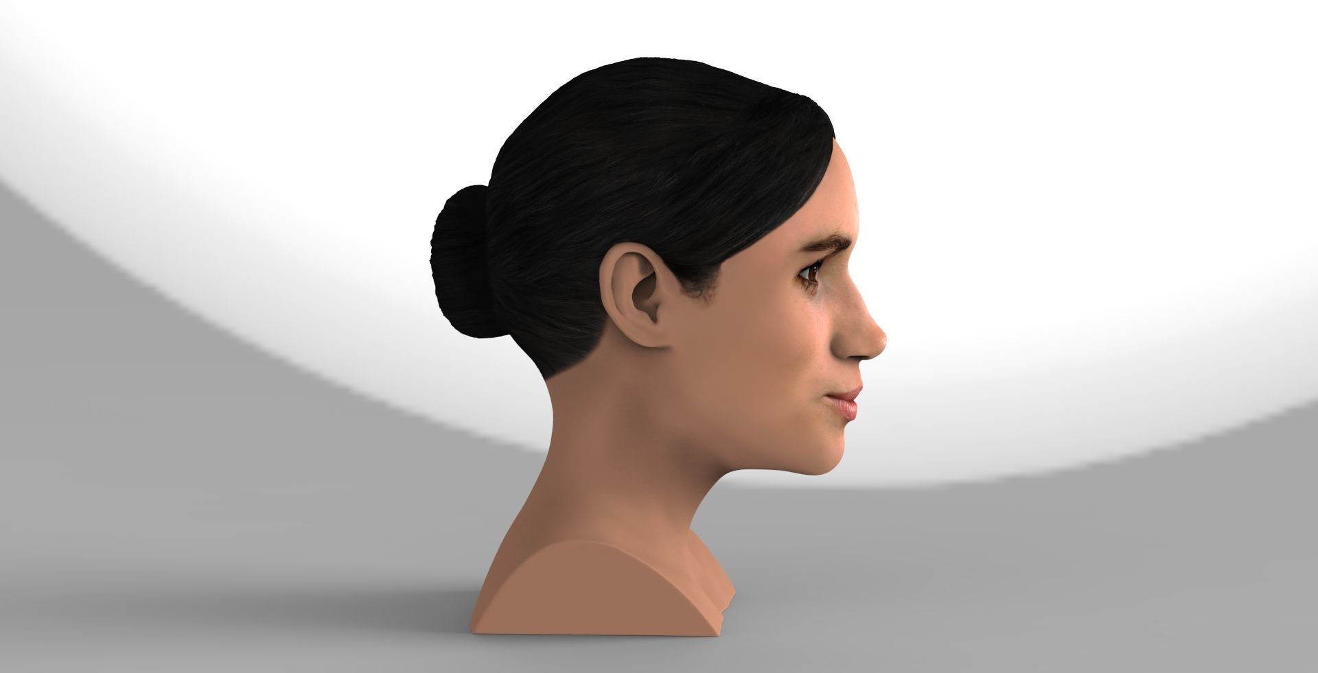 Meghan Markle bust ready for full color 3D printing 3D print model_7
