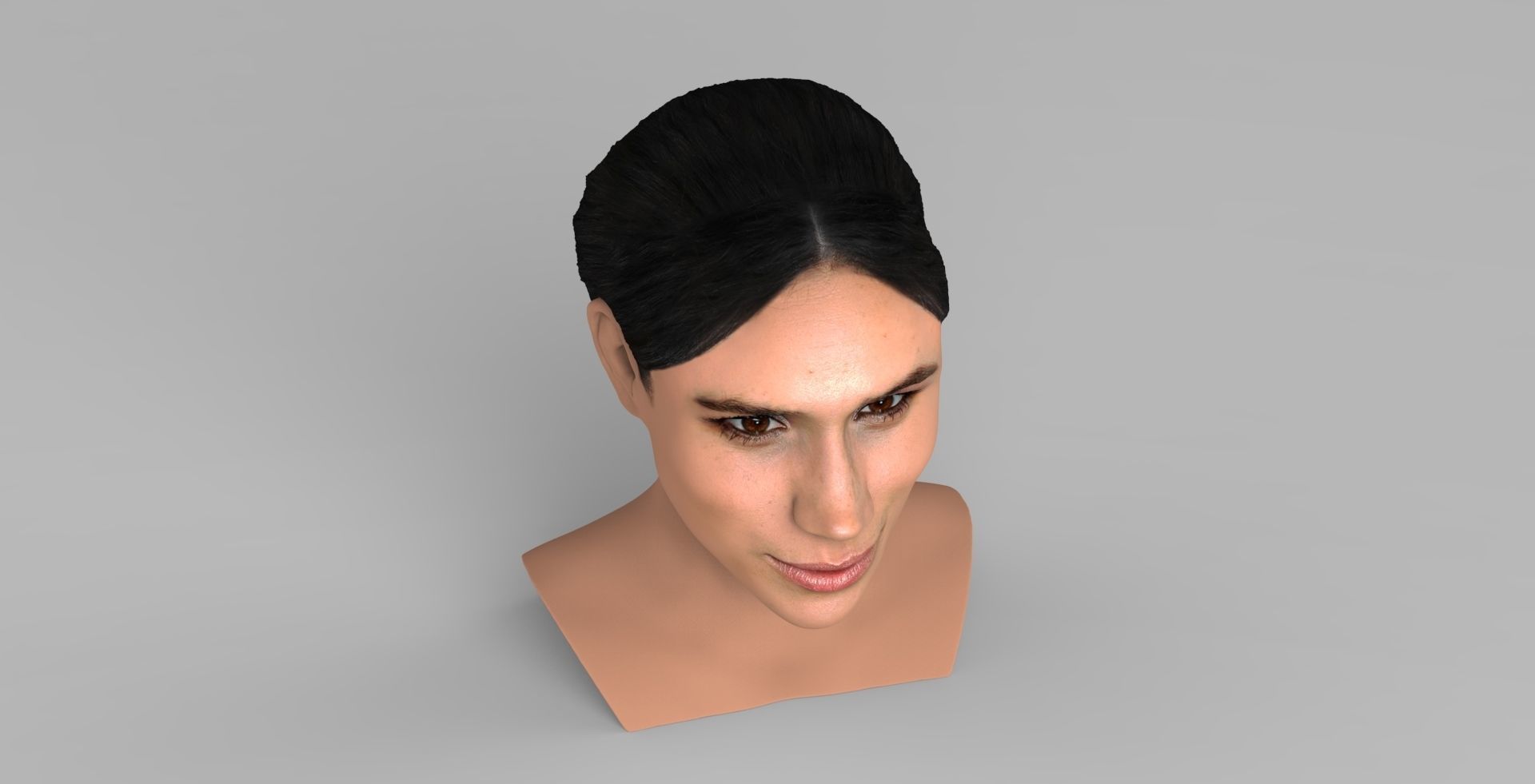 Meghan Markle bust ready for full color 3D printing 3D print model_9