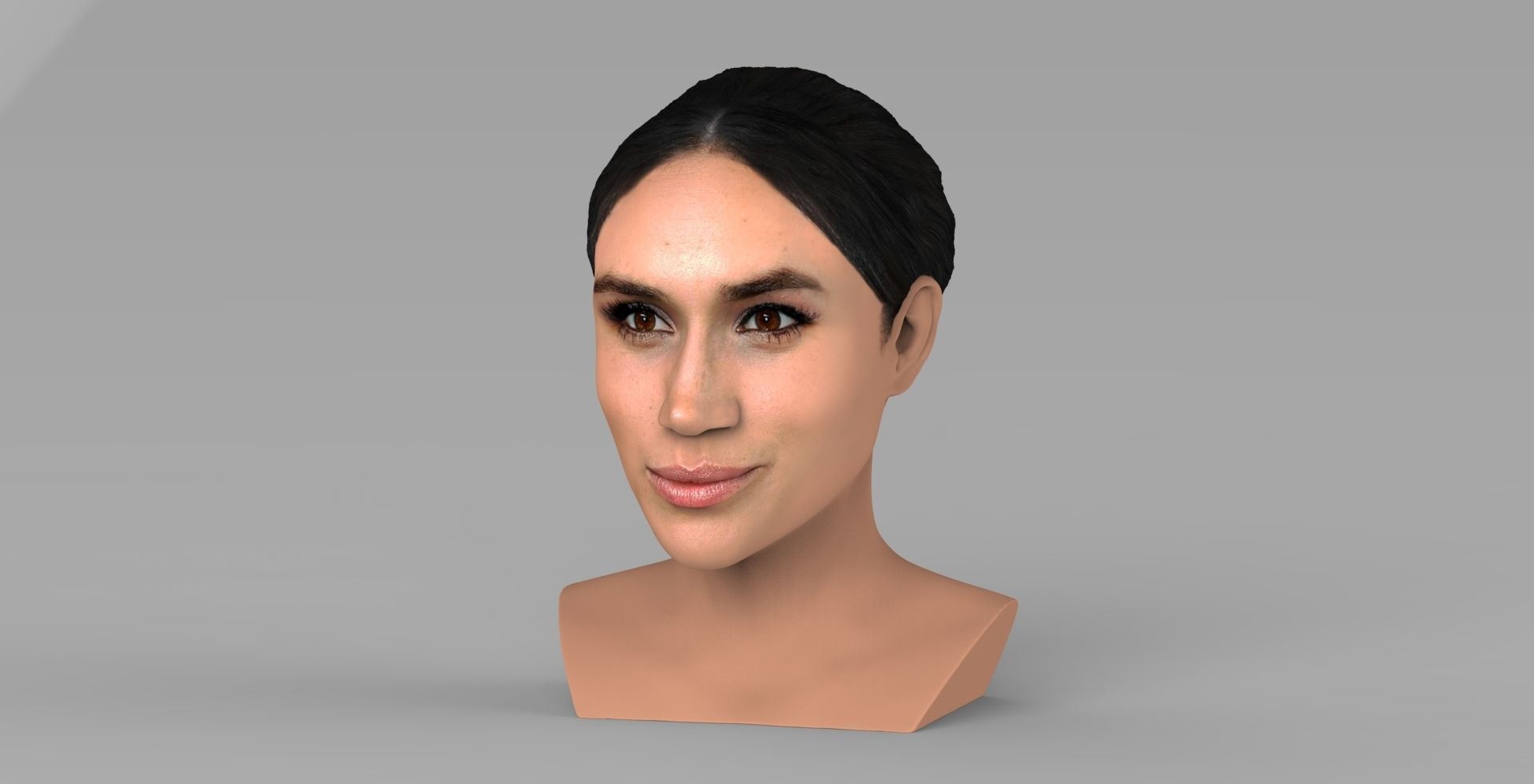 Meghan Markle bust ready for full color 3D printing 3D print model_1