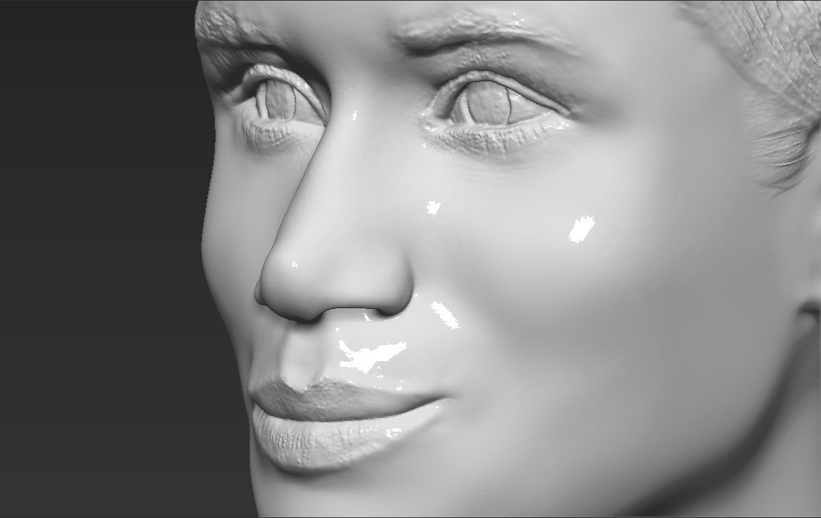 Meghan Markle bust ready for full color 3D printing 3D print model_40