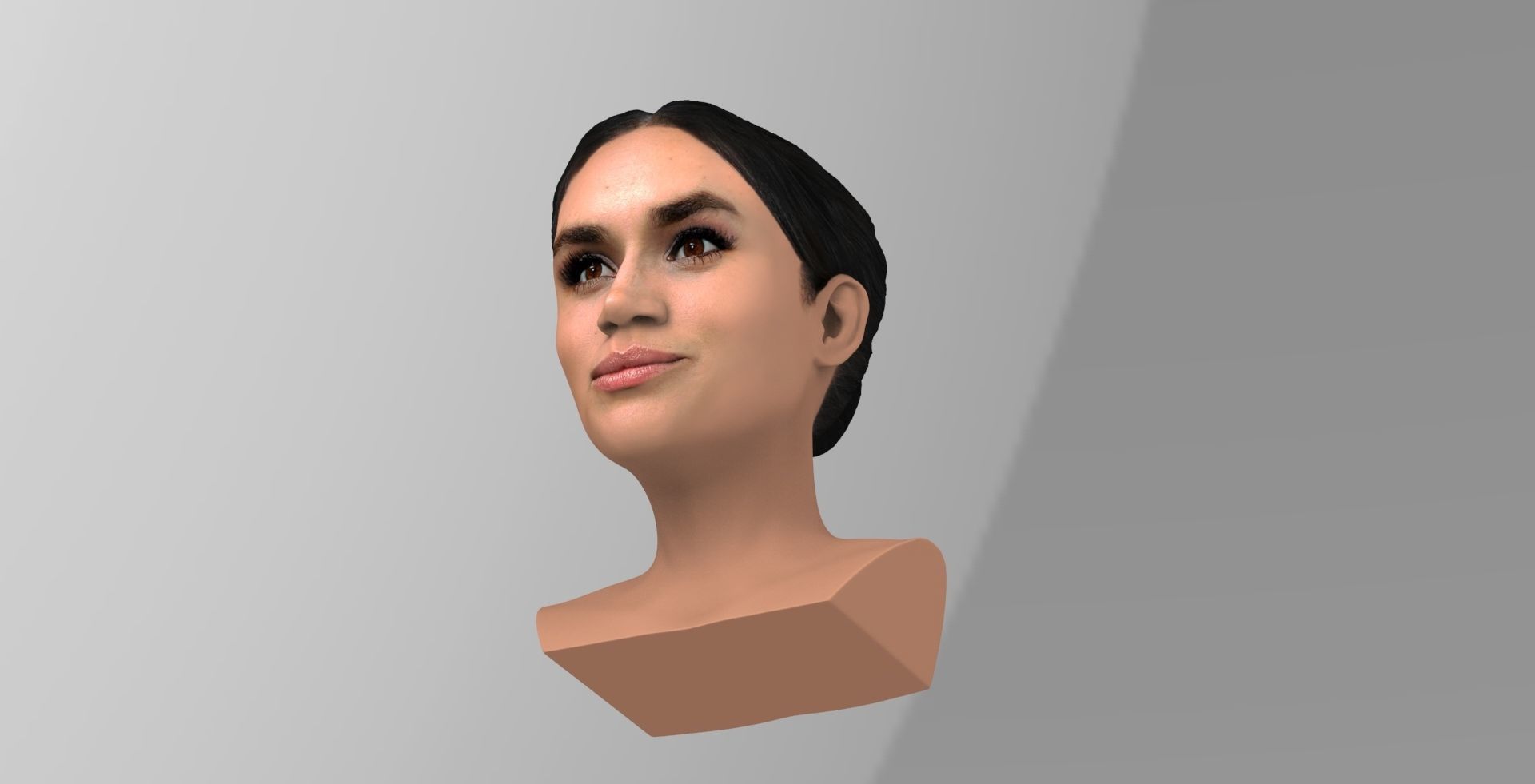 Meghan Markle bust ready for full color 3D printing 3D print model_14