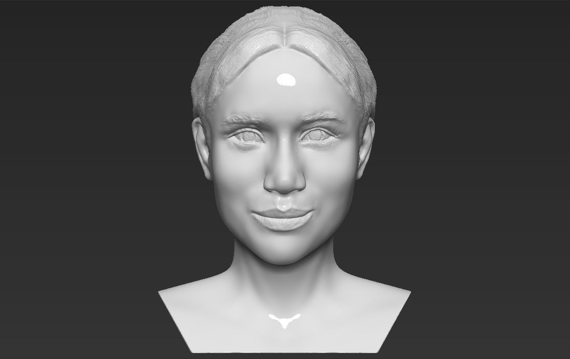Meghan Markle bust ready for full color 3D printing 3D print model_22